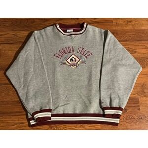 Vintage Florida State Seminoles Sweatshirt Midwest Embroidery Gray FSU Mens M